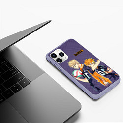 Чехол iPhone 11 Pro матовый Haikyu!!!, цвет: 3D-светло-сиреневый — фото 2