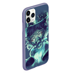 Чехол iPhone 11 Pro матовый Маска Аниме, цвет: 3D-серый — фото 2
