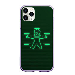 Чехол iPhone 11 Pro матовый Vault-Boy HP, цвет: 3D-светло-сиреневый