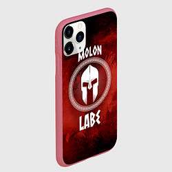 Чехол iPhone 11 Pro матовый Molon Labe, цвет: 3D-малиновый — фото 2