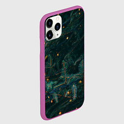 Чехол iPhone 11 Pro матовый Елка, цвет: 3D-фиолетовый — фото 2