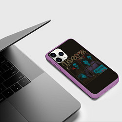 Чехол iPhone 11 Pro матовый The Doors, цвет: 3D-фиолетовый — фото 2