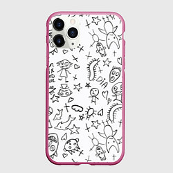 Чехол iPhone 11 Pro матовый DIE ANTWOORD, цвет: 3D-малиновый