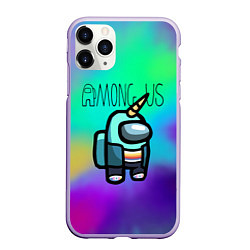 Чехол iPhone 11 Pro матовый Among Us Unicorn Z, цвет: 3D-светло-сиреневый