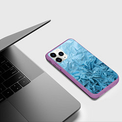Чехол iPhone 11 Pro матовый Иней, цвет: 3D-фиолетовый — фото 2