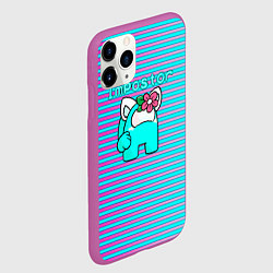 Чехол iPhone 11 Pro матовый Among Us, цвет: 3D-фиолетовый — фото 2