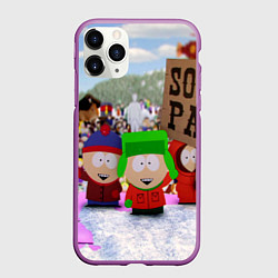 Чехол iPhone 11 Pro матовый Южный Парк South Park, цвет: 3D-фиолетовый