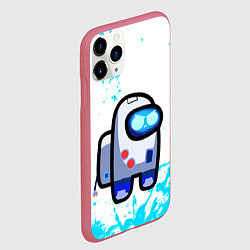 Чехол iPhone 11 Pro матовый Among us, цвет: 3D-малиновый — фото 2