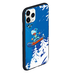 Чехол iPhone 11 Pro матовый Brawl Stars Snowboarding, цвет: 3D-черный — фото 2