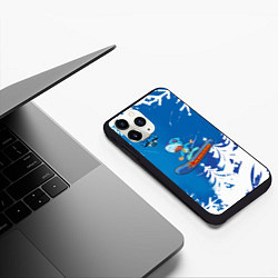 Чехол iPhone 11 Pro матовый Brawl Stars Snowboarding, цвет: 3D-черный — фото 2