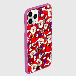 Чехол iPhone 11 Pro матовый Дед Санта, цвет: 3D-фиолетовый — фото 2