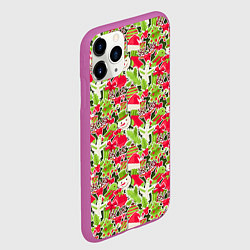 Чехол iPhone 11 Pro матовый С Новым Годом!, цвет: 3D-фиолетовый — фото 2