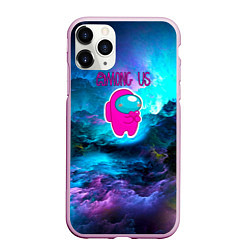 Чехол iPhone 11 Pro матовый Among Us, цвет: 3D-розовый