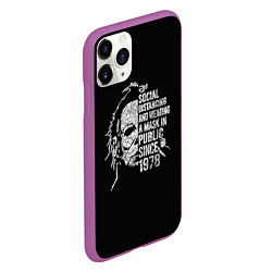 Чехол iPhone 11 Pro матовый Michael Myers, цвет: 3D-фиолетовый — фото 2