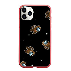 Чехол iPhone 11 Pro матовый Пряник among us, цвет: 3D-красный