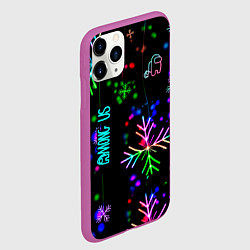 Чехол iPhone 11 Pro матовый Among Us, цвет: 3D-фиолетовый — фото 2