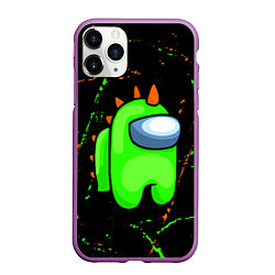 Чехол iPhone 11 Pro матовый AMONG US - FORTNITE REX, цвет: 3D-фиолетовый