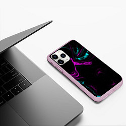 Чехол iPhone 11 Pro матовый Glitch, цвет: 3D-розовый — фото 2