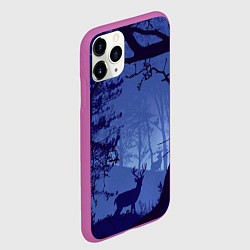 Чехол iPhone 11 Pro матовый ЛЕС, цвет: 3D-фиолетовый — фото 2