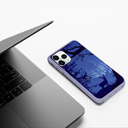 Чехол iPhone 11 Pro матовый ЛЕС, цвет: 3D-светло-сиреневый — фото 2