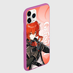 Чехол iPhone 11 Pro матовый GENSHIN IMPACT, ДИЛЮК, цвет: 3D-фиолетовый — фото 2