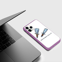 Чехол iPhone 11 Pro матовый Все говорят, что пить нельзя, цвет: 3D-фиолетовый — фото 2