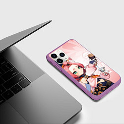 Чехол iPhone 11 Pro матовый GENSHIN IMPACT, ДИОНА, цвет: 3D-фиолетовый — фото 2