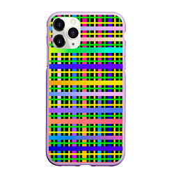 Чехол iPhone 11 Pro матовый Цветной беспредел, цвет: 3D-сиреневый