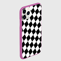 Чехол iPhone 11 Pro матовый Клетки, цвет: 3D-фиолетовый — фото 2