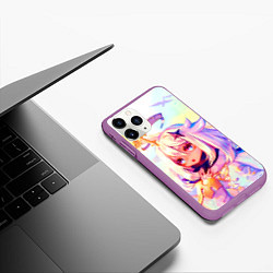 Чехол iPhone 11 Pro матовый GENSHIN IMPACT, цвет: 3D-фиолетовый — фото 2