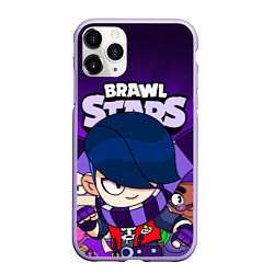 Чехол iPhone 11 Pro матовый BRAWL STARS EDGAR, цвет: 3D-светло-сиреневый