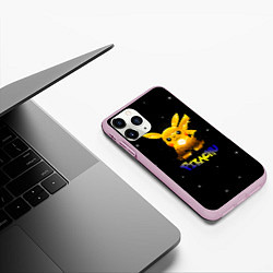 Чехол iPhone 11 Pro матовый Пикачу, цвет: 3D-розовый — фото 2