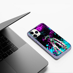 Чехол iPhone 11 Pro матовый Siren Head - Ultra Glitch, цвет: 3D-светло-сиреневый — фото 2