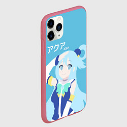 Чехол iPhone 11 Pro матовый Aqua, цвет: 3D-малиновый — фото 2