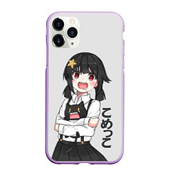 Чехол iPhone 11 Pro матовый Komekko, цвет: 3D-сиреневый