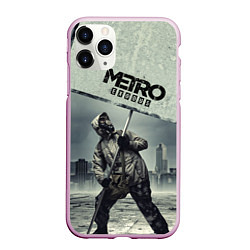 Чехол iPhone 11 Pro матовый Metro Exodus, цвет: 3D-розовый