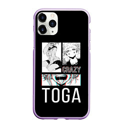 Чехол iPhone 11 Pro матовый Toga Crazy, цвет: 3D-сиреневый