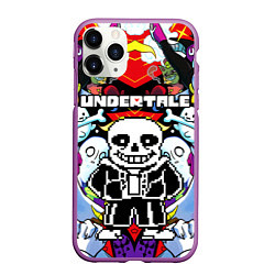 Чехол iPhone 11 Pro матовый UNDERTALE, цвет: 3D-фиолетовый