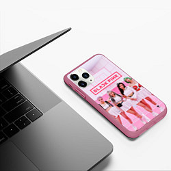 Чехол iPhone 11 Pro матовый BLACKPINK, цвет: 3D-малиновый — фото 2