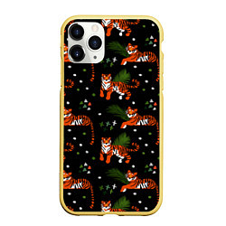 Чехол iPhone 11 Pro матовый Tigers