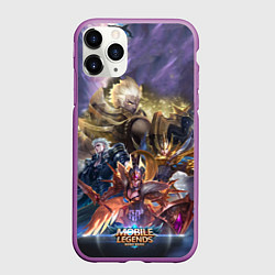 Чехол iPhone 11 Pro матовый Mobile Legends Bang Bang, цвет: 3D-фиолетовый