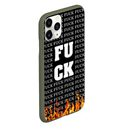 Чехол iPhone 11 Pro матовый F*CK F*CK F*CK, цвет: 3D-темно-зеленый — фото 2