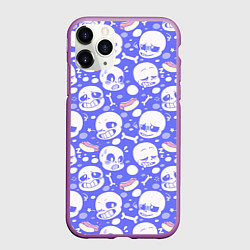 Чехол iPhone 11 Pro матовый Undertale, цвет: 3D-фиолетовый