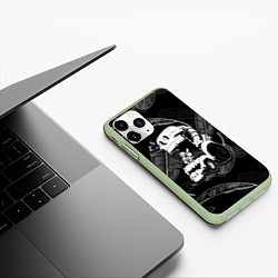 Чехол iPhone 11 Pro матовый Undertale, цвет: 3D-салатовый — фото 2