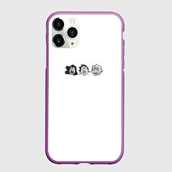Чехол iPhone 11 Pro матовый DEMON SLAYER, цвет: 3D-фиолетовый