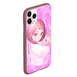 Чехол iPhone 11 Pro матовый Урарака Очако, цвет: 3D-коричневый — фото 2