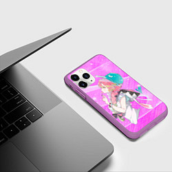 Чехол iPhone 11 Pro матовый Мицури Канродзи, цвет: 3D-фиолетовый — фото 2