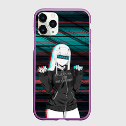 Чехол iPhone 11 Pro матовый Zero Two Senpai, цвет: 3D-фиолетовый