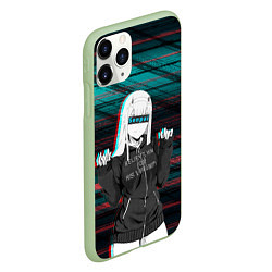 Чехол iPhone 11 Pro матовый Zero Two Senpai, цвет: 3D-салатовый — фото 2