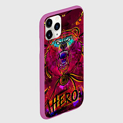 Чехол iPhone 11 Pro матовый BEAR, цвет: 3D-фиолетовый — фото 2